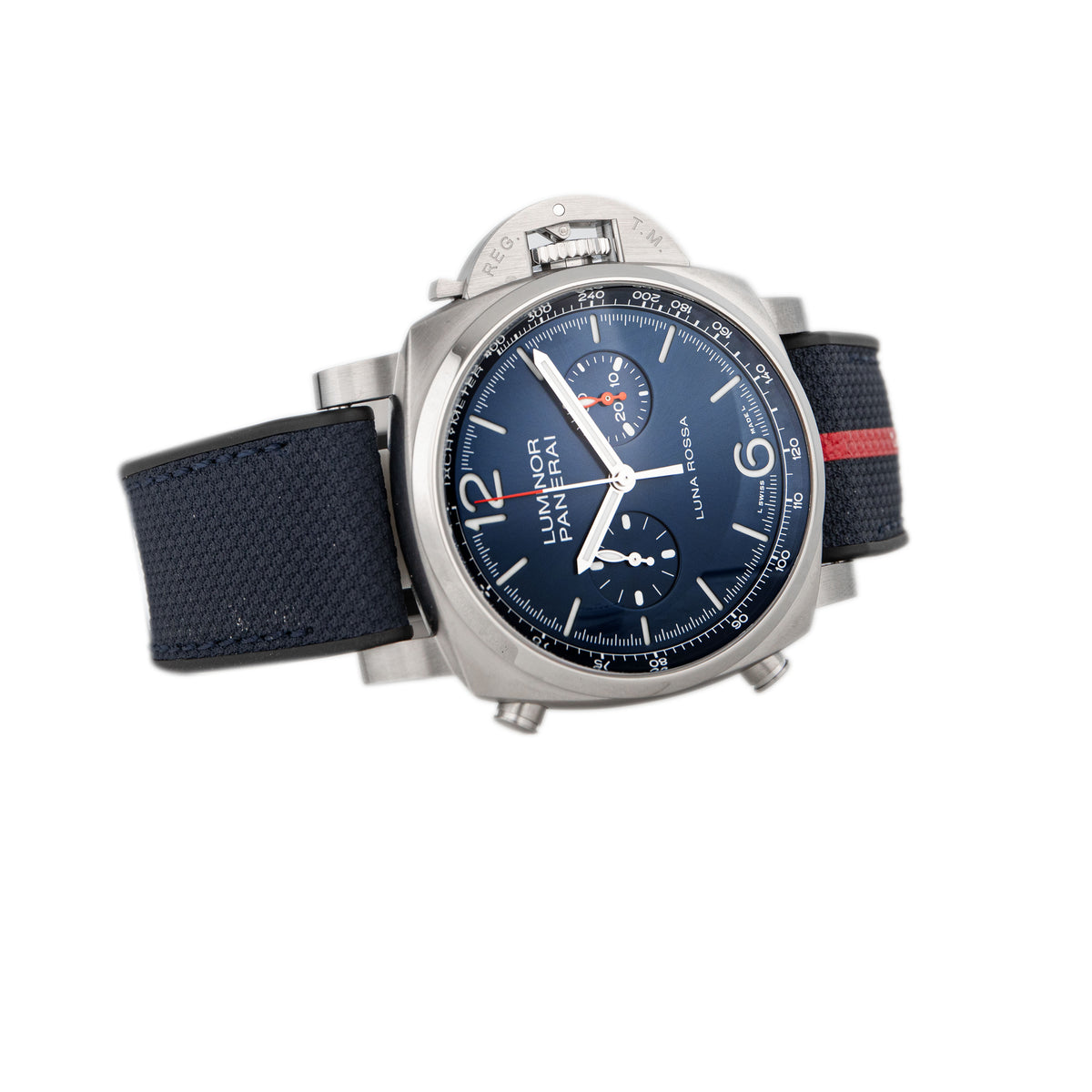 Panerai Luminor Luna Rossa Stainless Steel Blue Dial 44mm Pam01303 Full Set