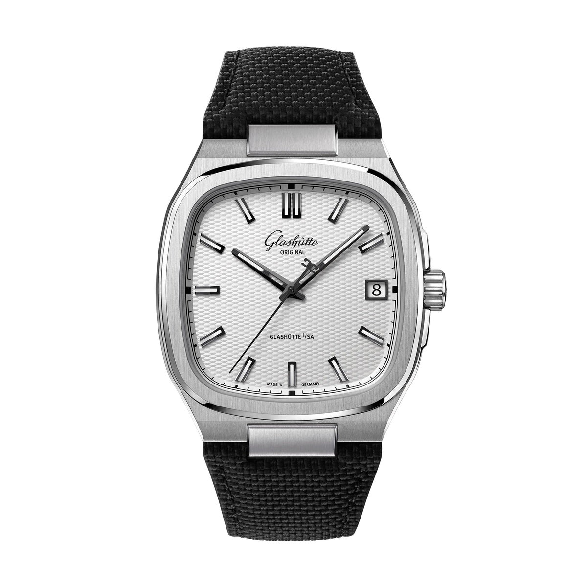 Glashutte Original 70s Stereo Panel Watch, 39mm Silver Dial, 1-36-11-01-02-66Glashutte Original 70s Stereo Panel Watch, 39mm Silver Dial, 1-36-11-01-02-66