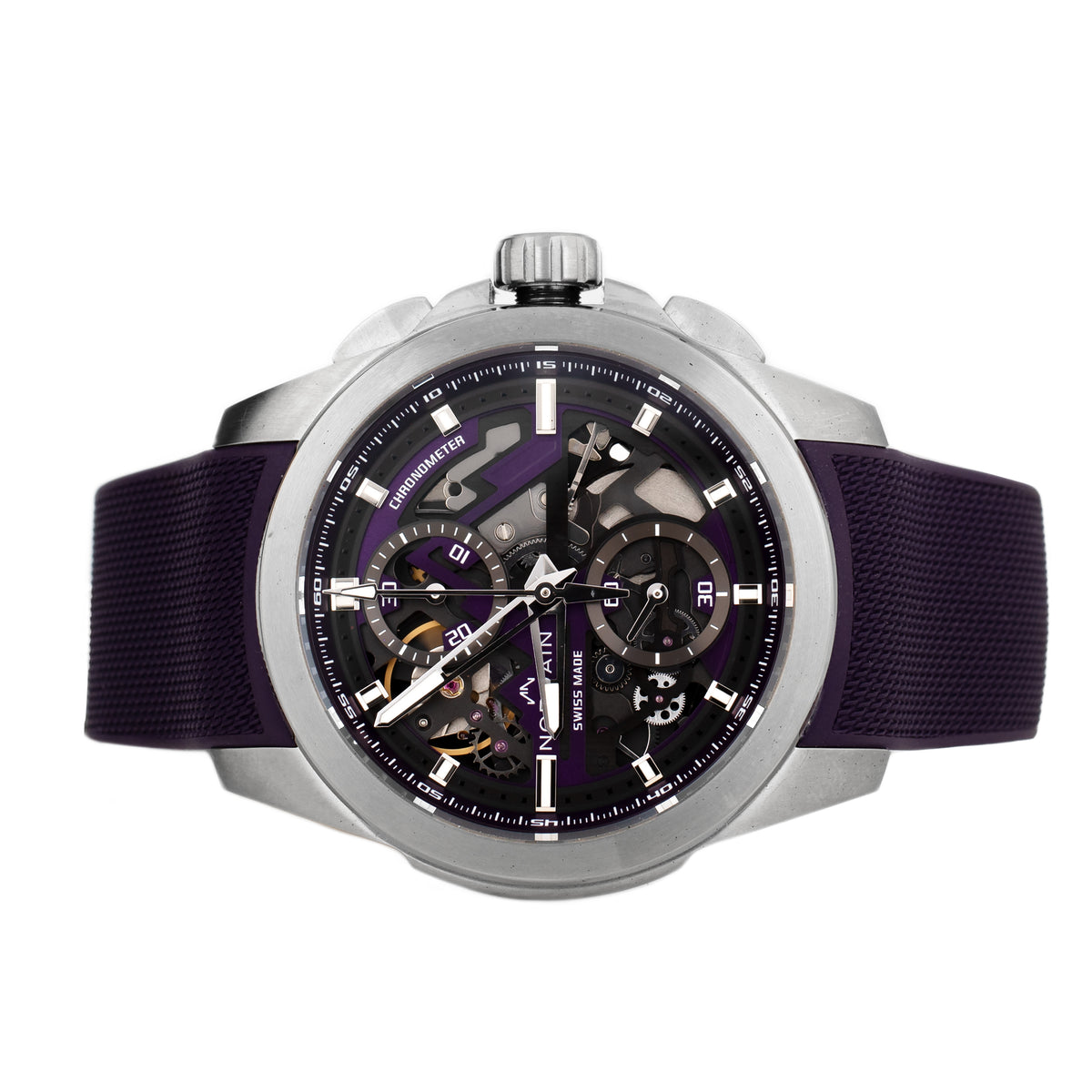 Norqain Independence Skeleton Chrono Titanium Skeleton Dial 42mm N3200.40T03.P01 Full Set