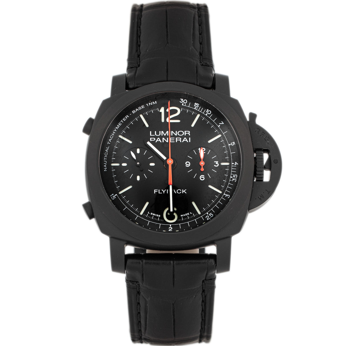 Panerai Luminor Chrono Flyback Ceramic Black Dial 44mm Pam01298 Full Set