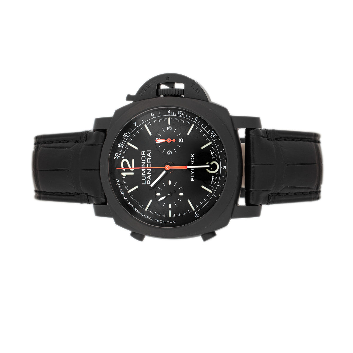 Panerai Luminor Chrono Flyback Ceramic Black Dial 44mm Pam01298 Full Set