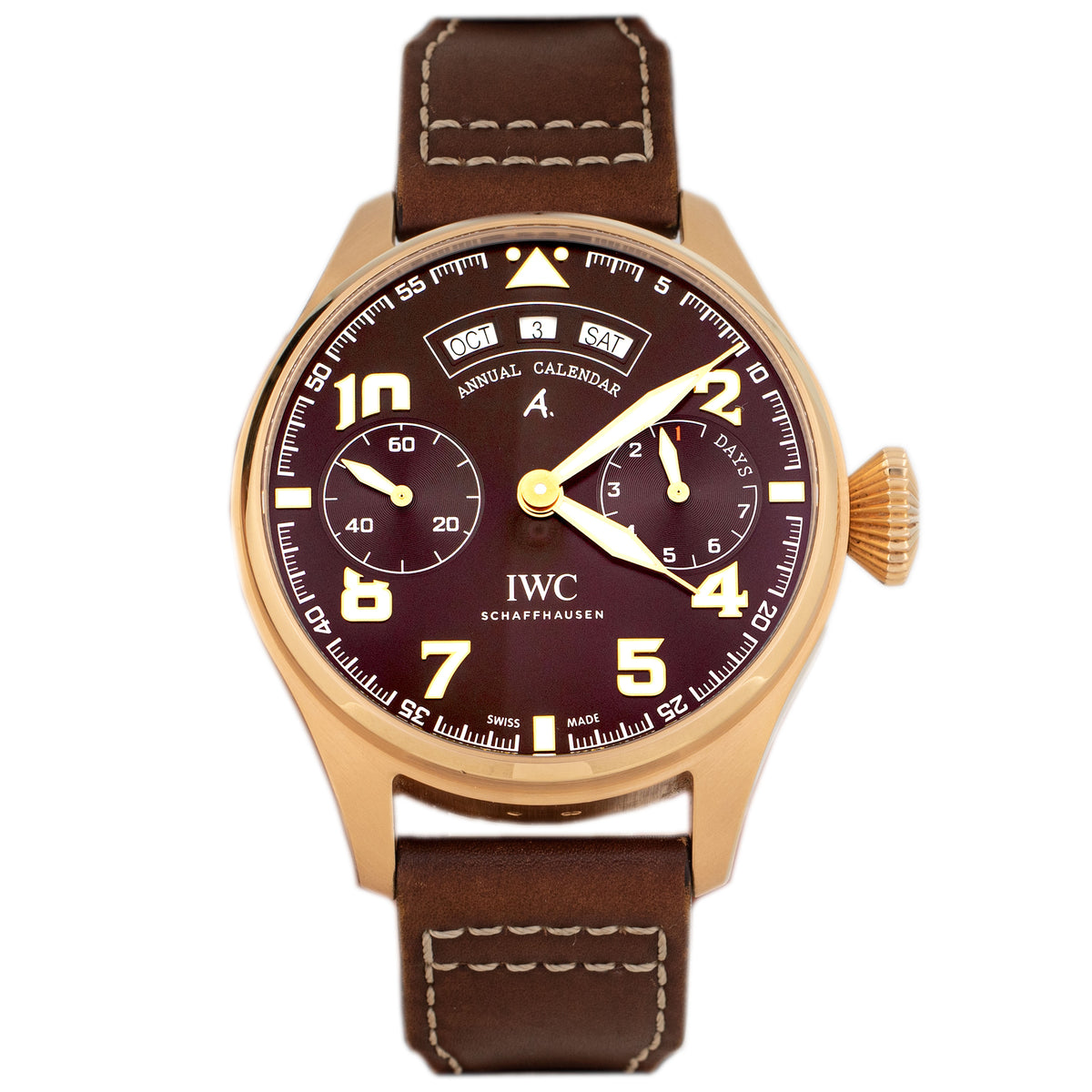 IWC Big Pilot’s Watch Annual Calendar Edition Antoine De Saint Exupery Rose Gold 46.2mm IW502706 Full Set