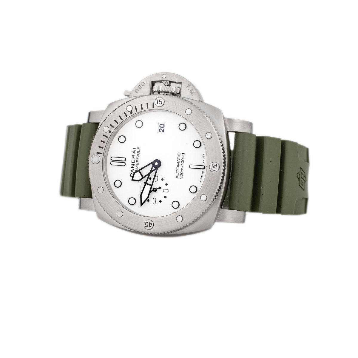 Panerai Submersible QuarantaQuattro Bianco Stainless Steel White Dial 44mm Pam01226 Full Set