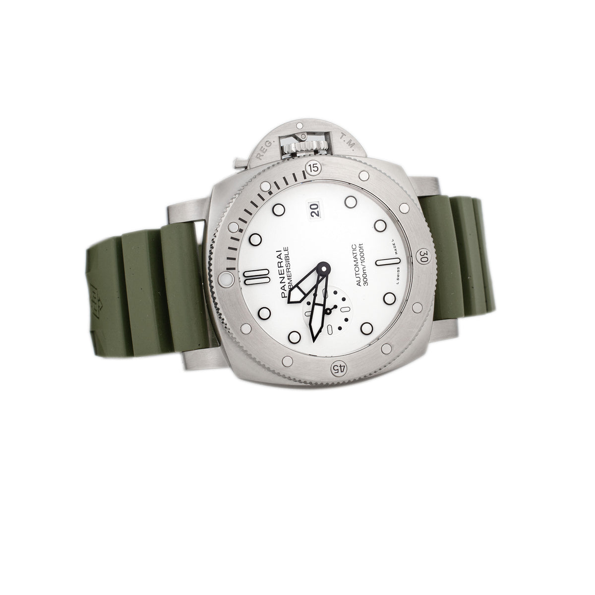 Panerai Submersible QuarantaQuattro Bianco Stainless Steel White Dial 44mm Pam01226 Full Set