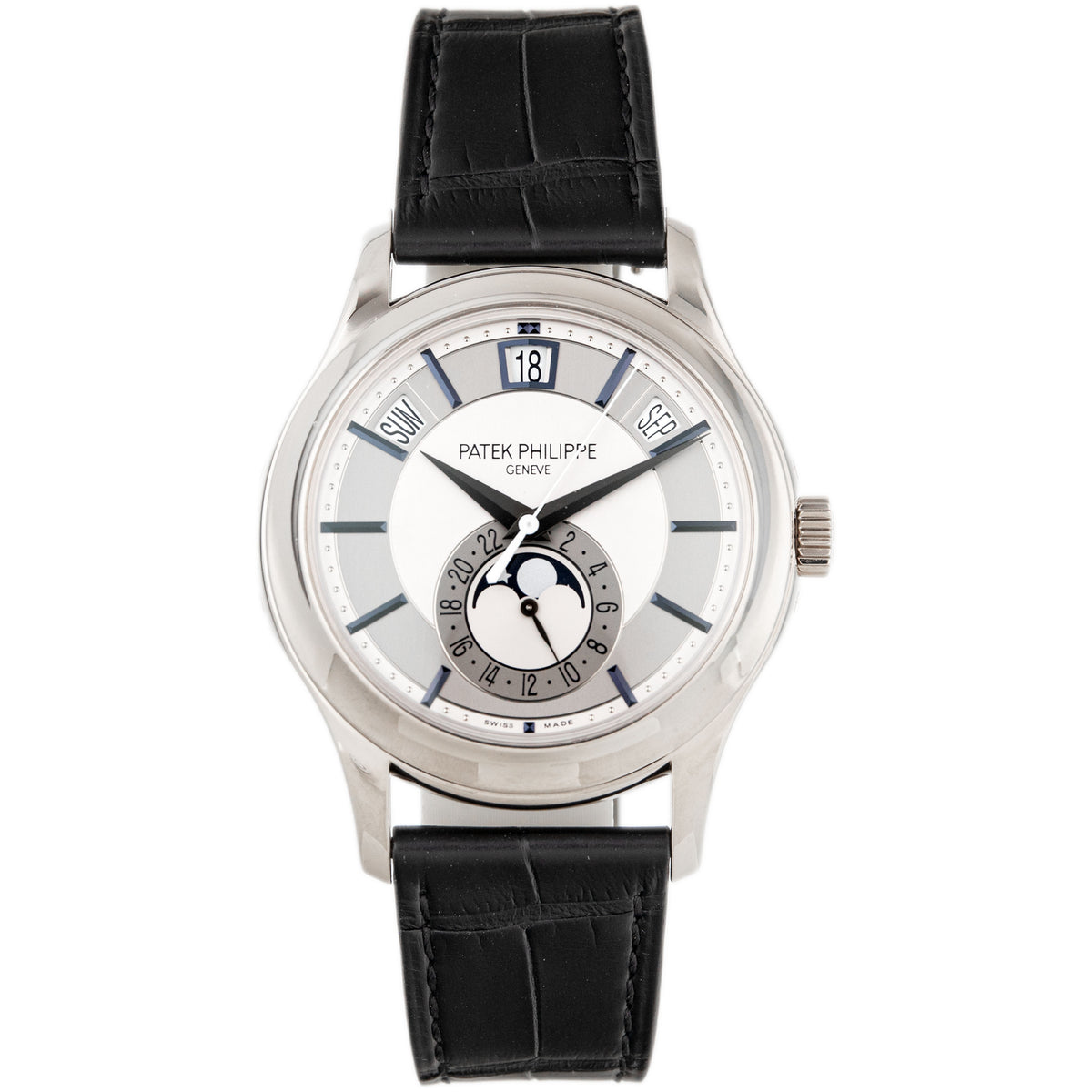 Patek Philippe Complications Annual Calendar White Gold Silver Dial 40mm 5205G-001 Full Set