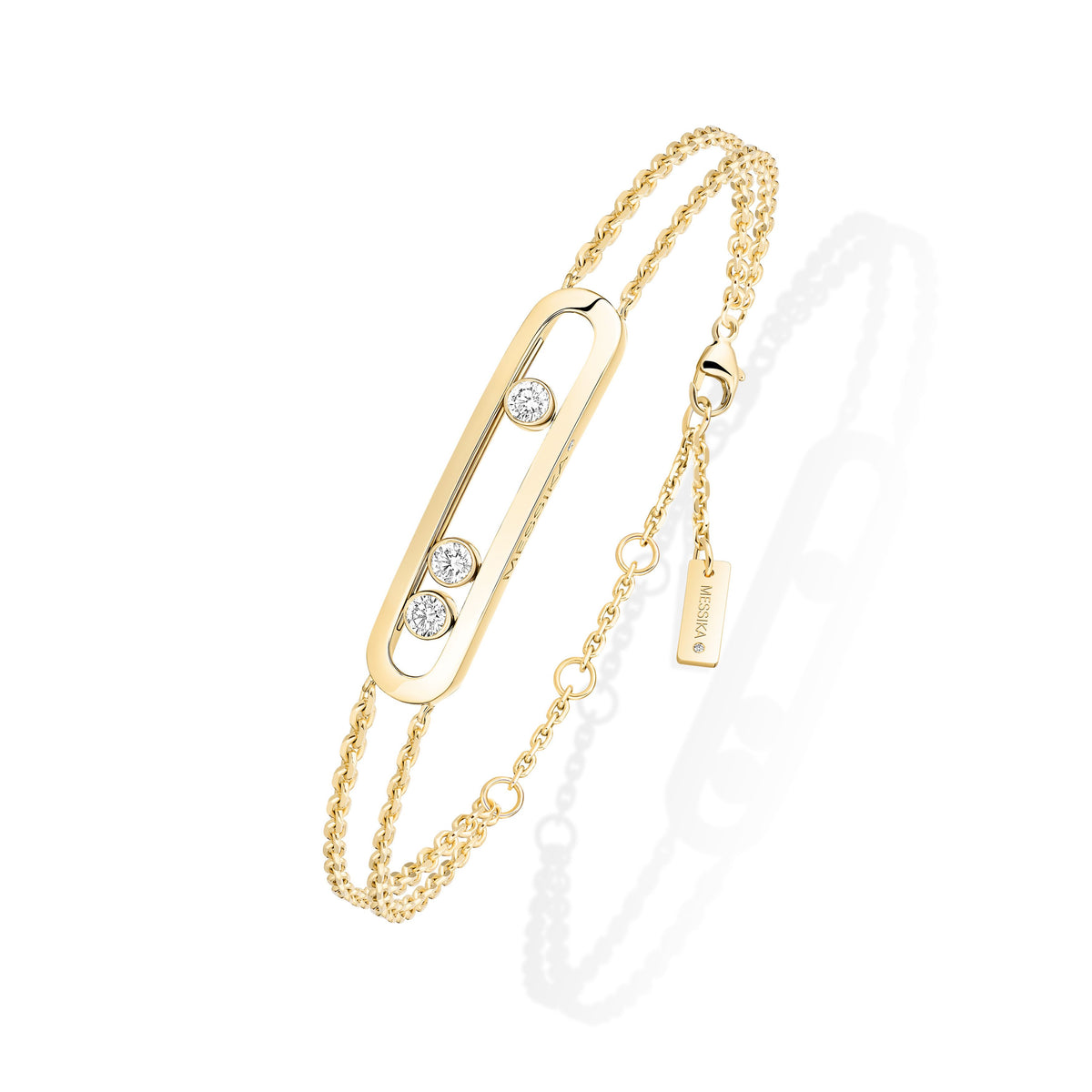 Messika Move Classique Large 18k Yellow Gold Diamond Bracelet