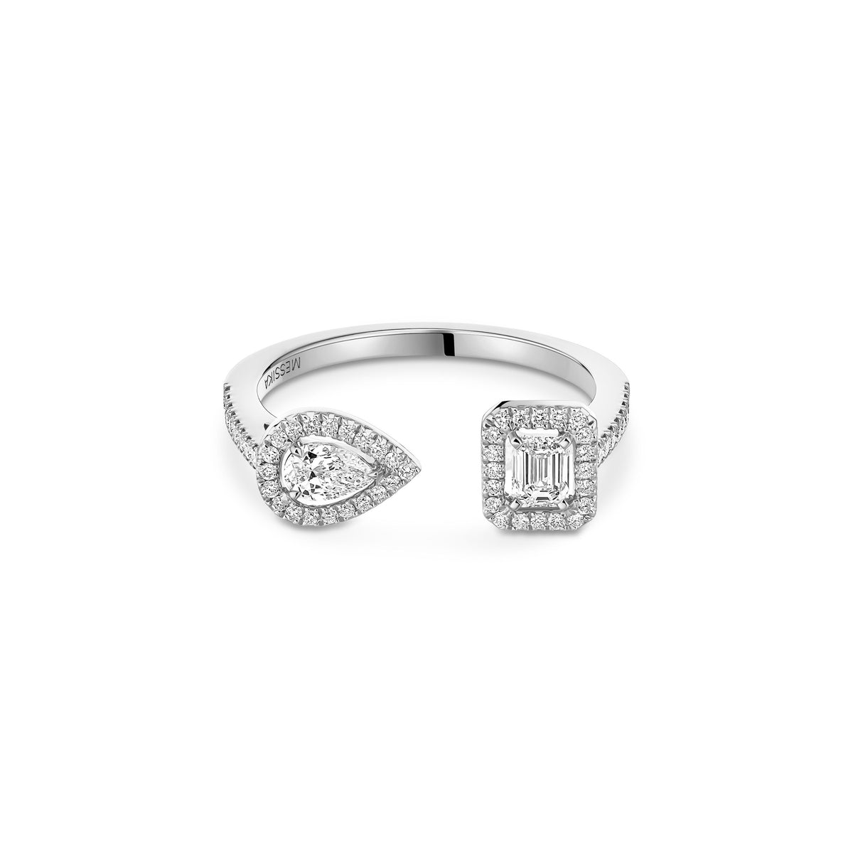 Messika My Twin Small 18k White Gold Toi et Moi Ring
