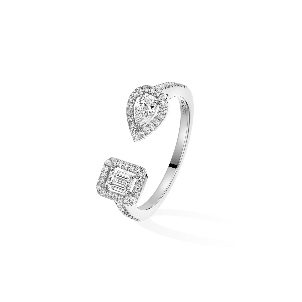 Messika My Twin Small 18k White Gold Toi et Moi Ring