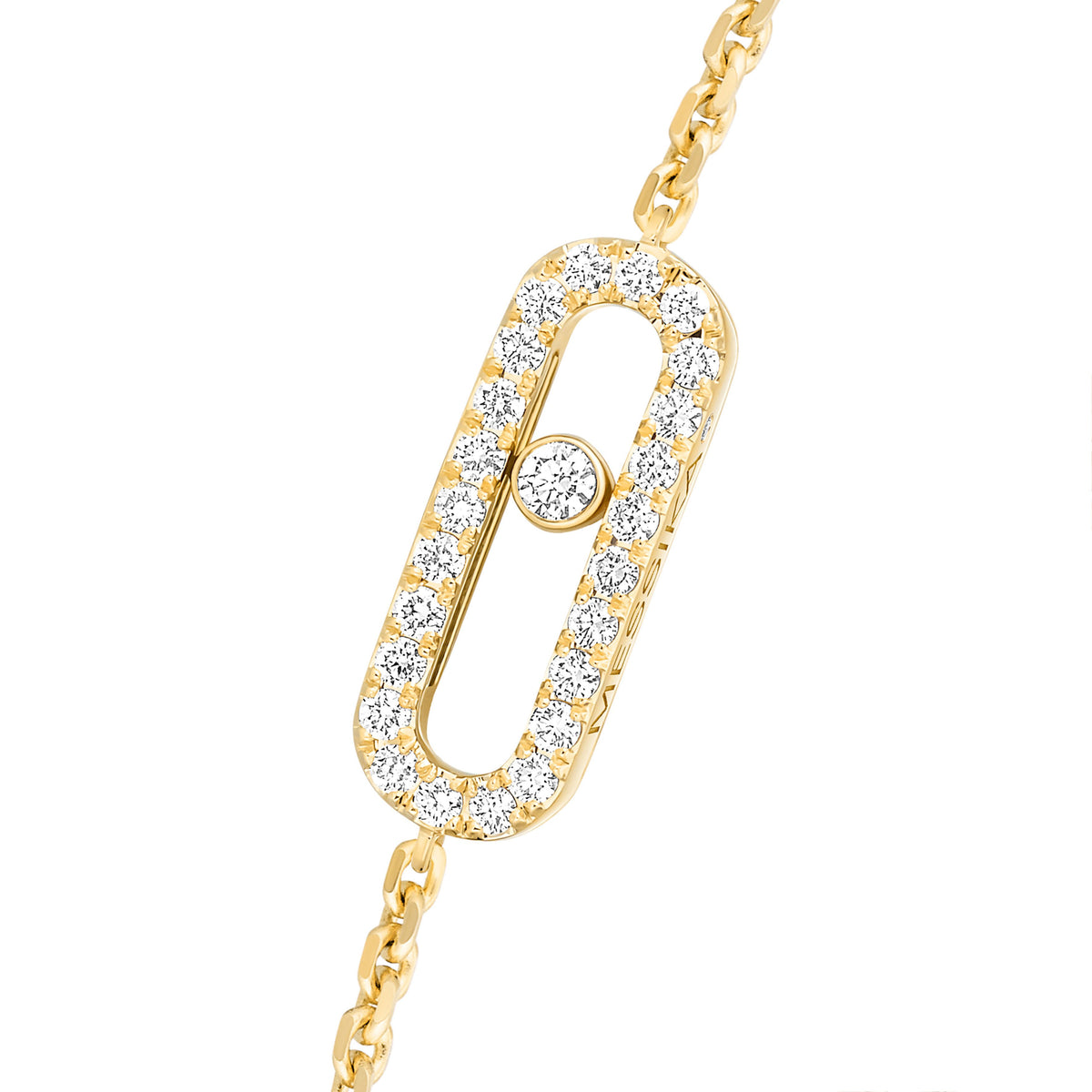 Messika Move Uno 18k Yellow Gold Pavé Diamond Bracelet