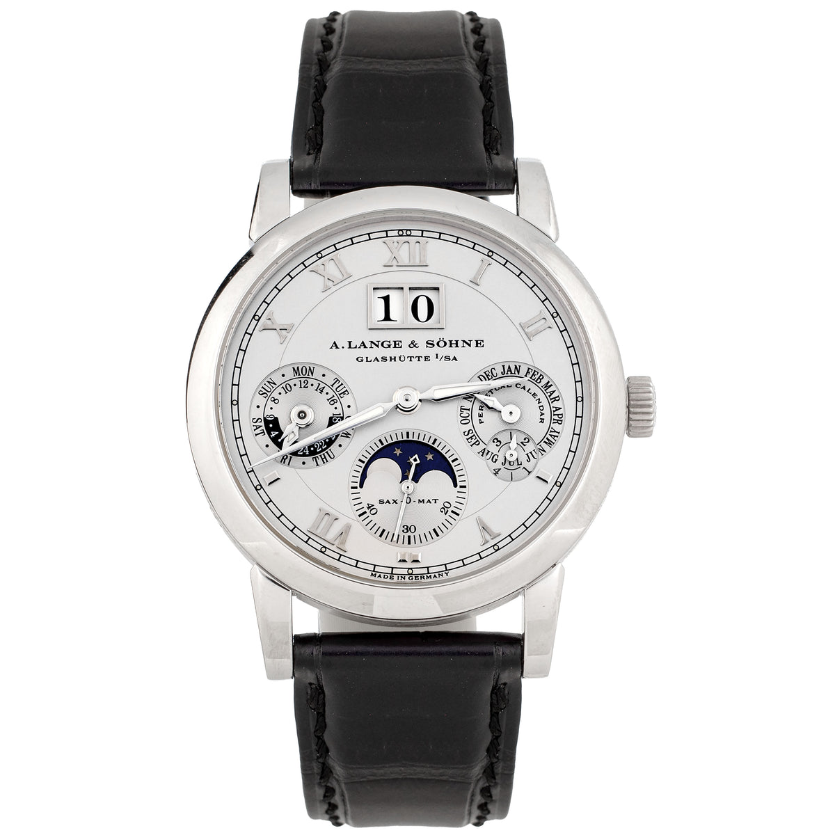 A. Lange & Sohne Langematik Perpetual Platinum Silver Dial 38mm 310.025