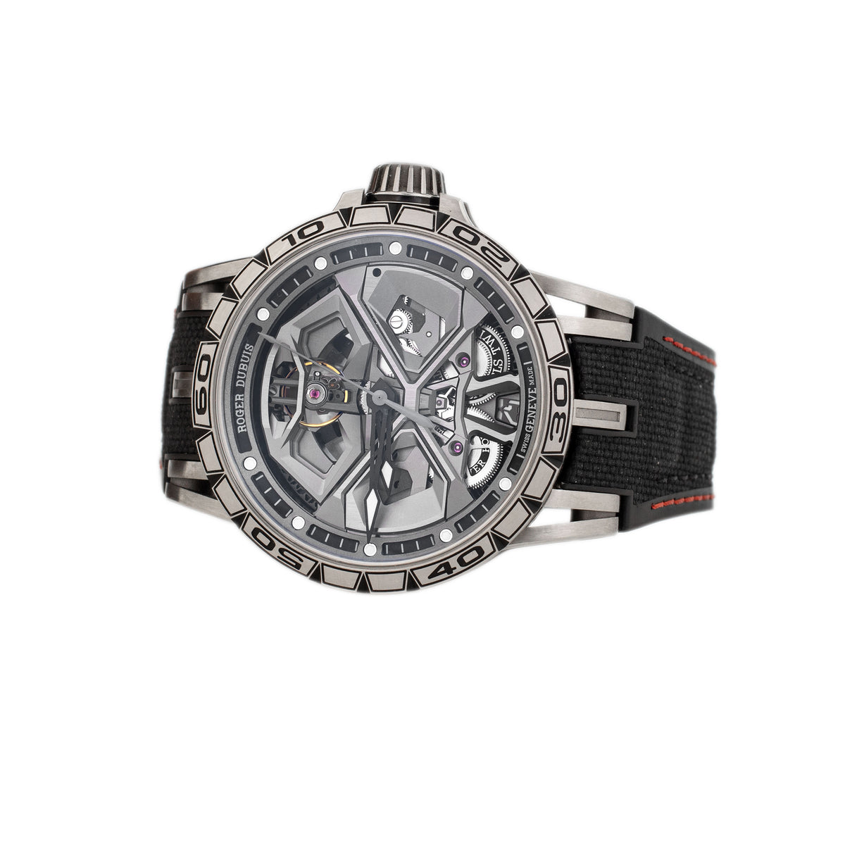 Roger Dubuis Excalibur Huracan Titanium Skeleton Dial 45mm DBEX0748 Full Set