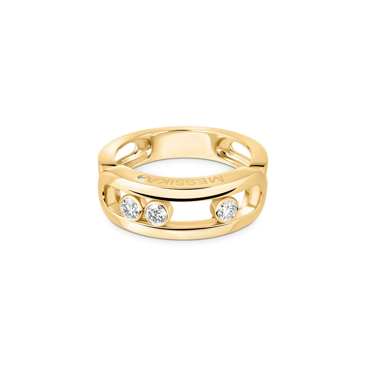 Messika Move Classique Large 18k Yellow Gold Diamond Ring