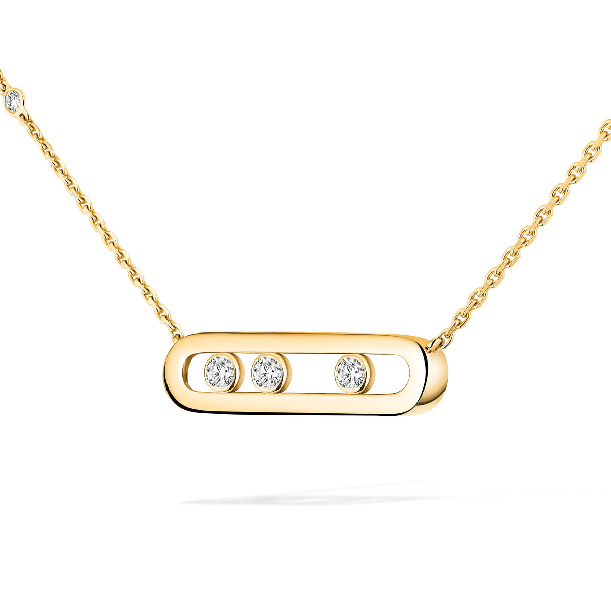 Messika Move Classique Small 18k Yellow Gold Diamond Necklace