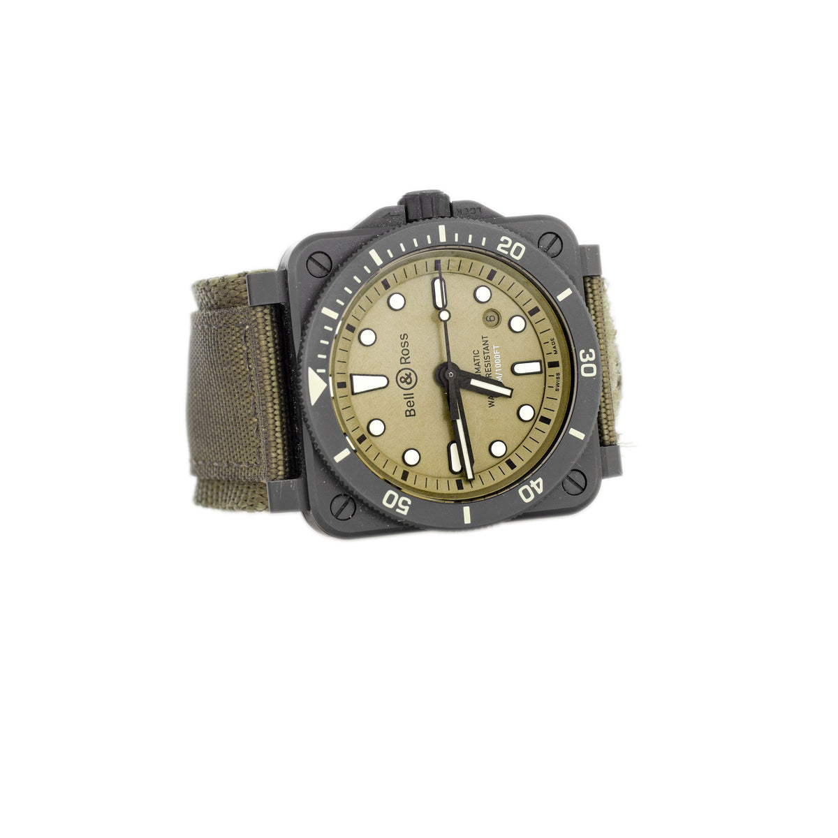 Bell & Ross BR 03 Diver Ceramic Green Dial 42x42mm BR03-92-DIVE Full Set