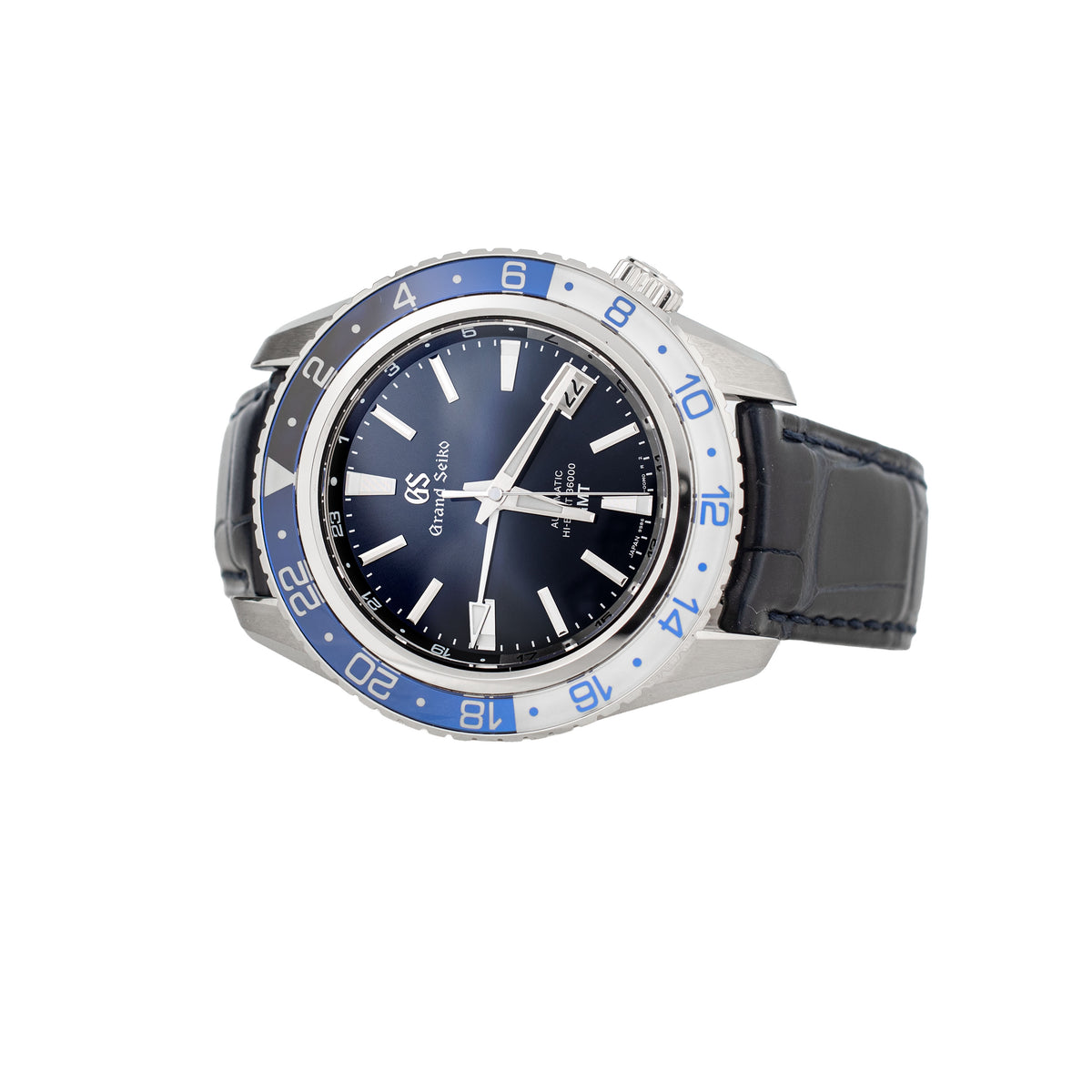 Grand Seiko Sport Collection Hi-beat 36000 GMT Stainless Steel Blue Dial 44.2mm SBGJ237 Full Set