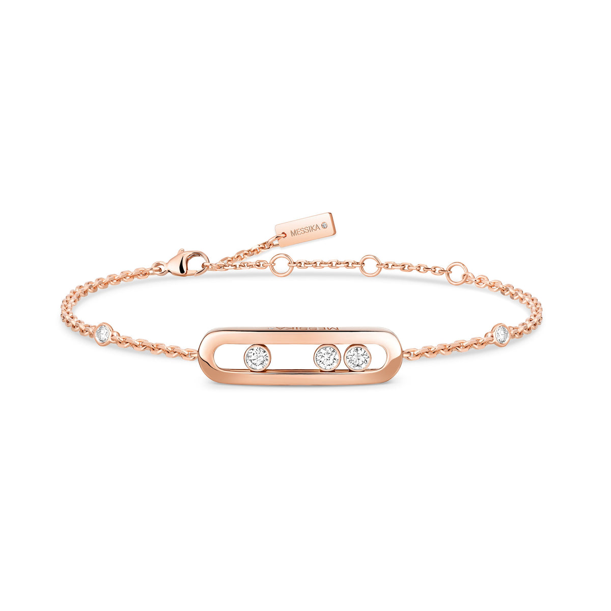 Messika Move Classique Small 18k Rose Gold Diamond Bracelet