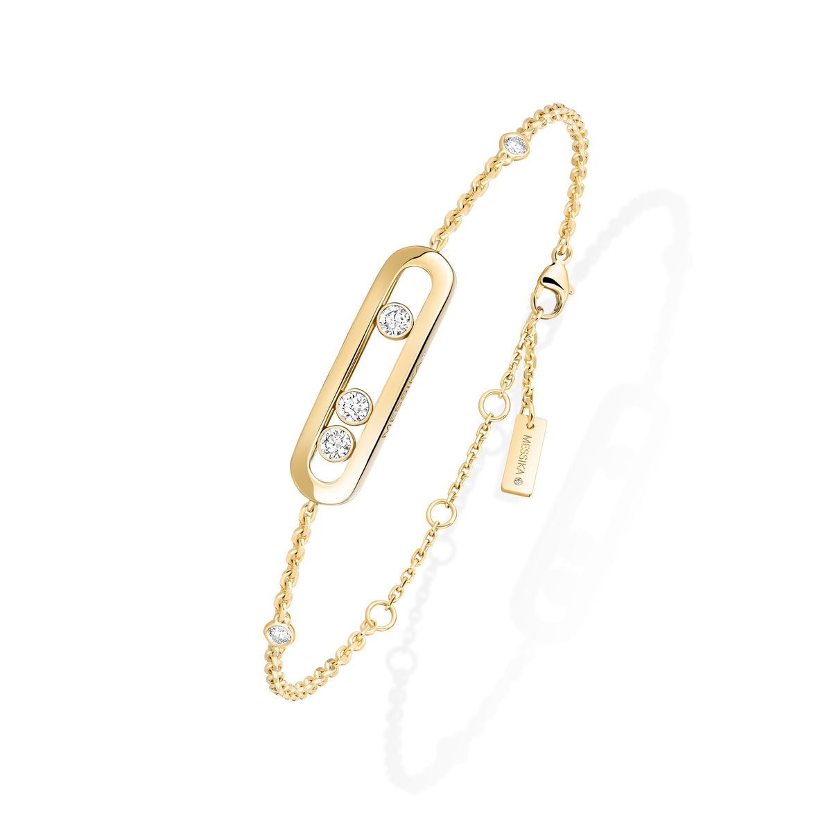 Messika Move Classique Small 18k Yellow Gold Diamond Bracelet