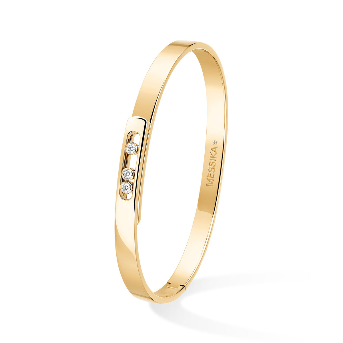 Messika Move Noa Small 18k Yellow Gold Diamond Bangle Bracelet