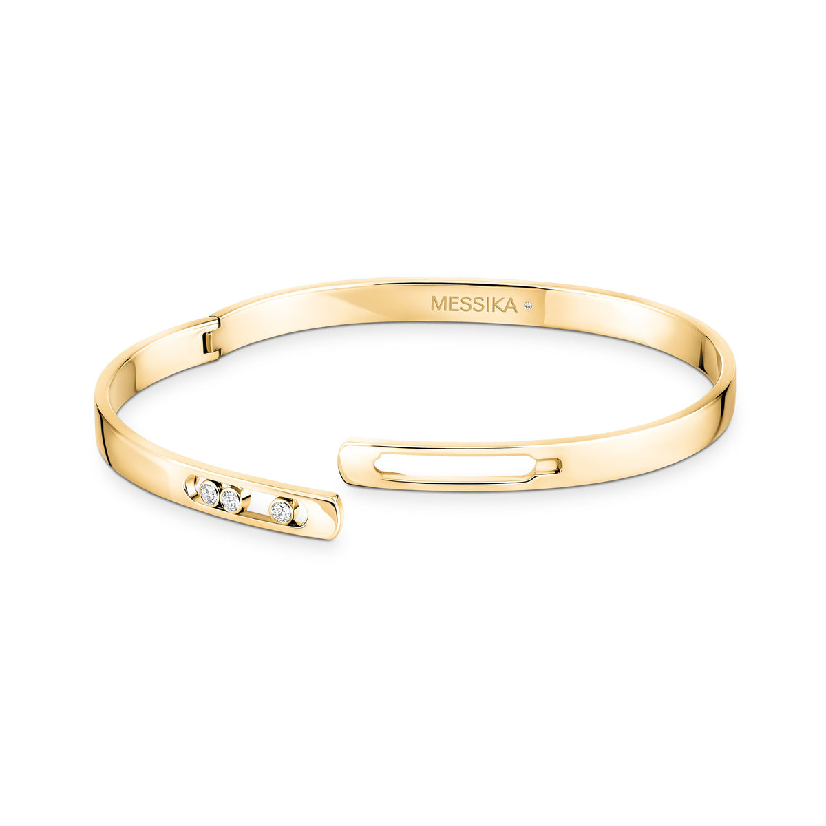 Messika Move Noa Small 18k Yellow Gold Diamond Bangle Bracelet