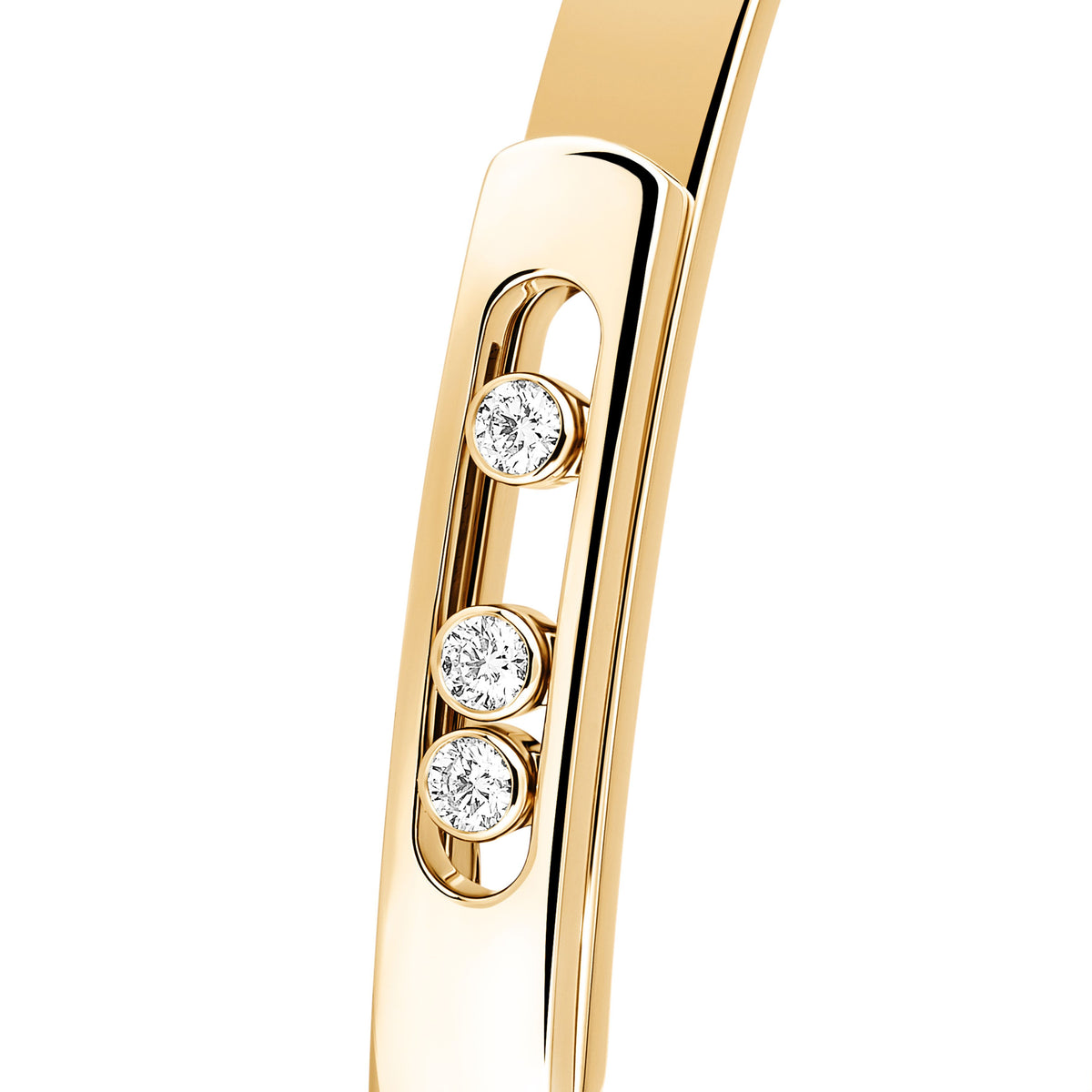 Messika Move Noa Small 18k Yellow Gold Diamond Bangle Bracelet