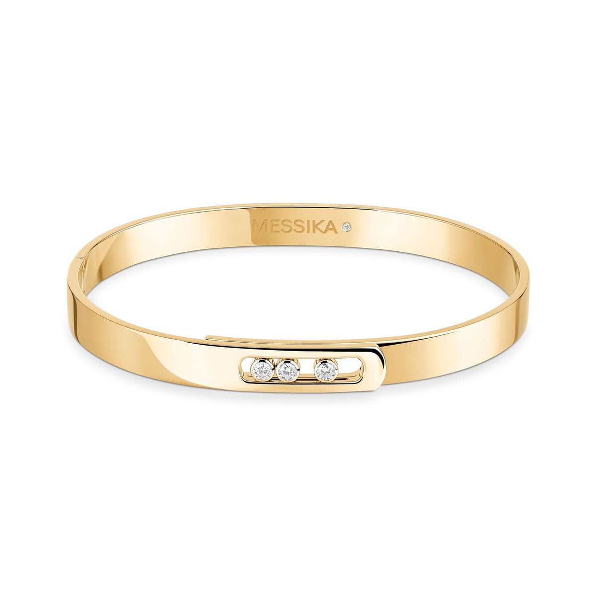 Messika Move Noa Medium 18k Yellow Gold Diamond Bangle Bracelet