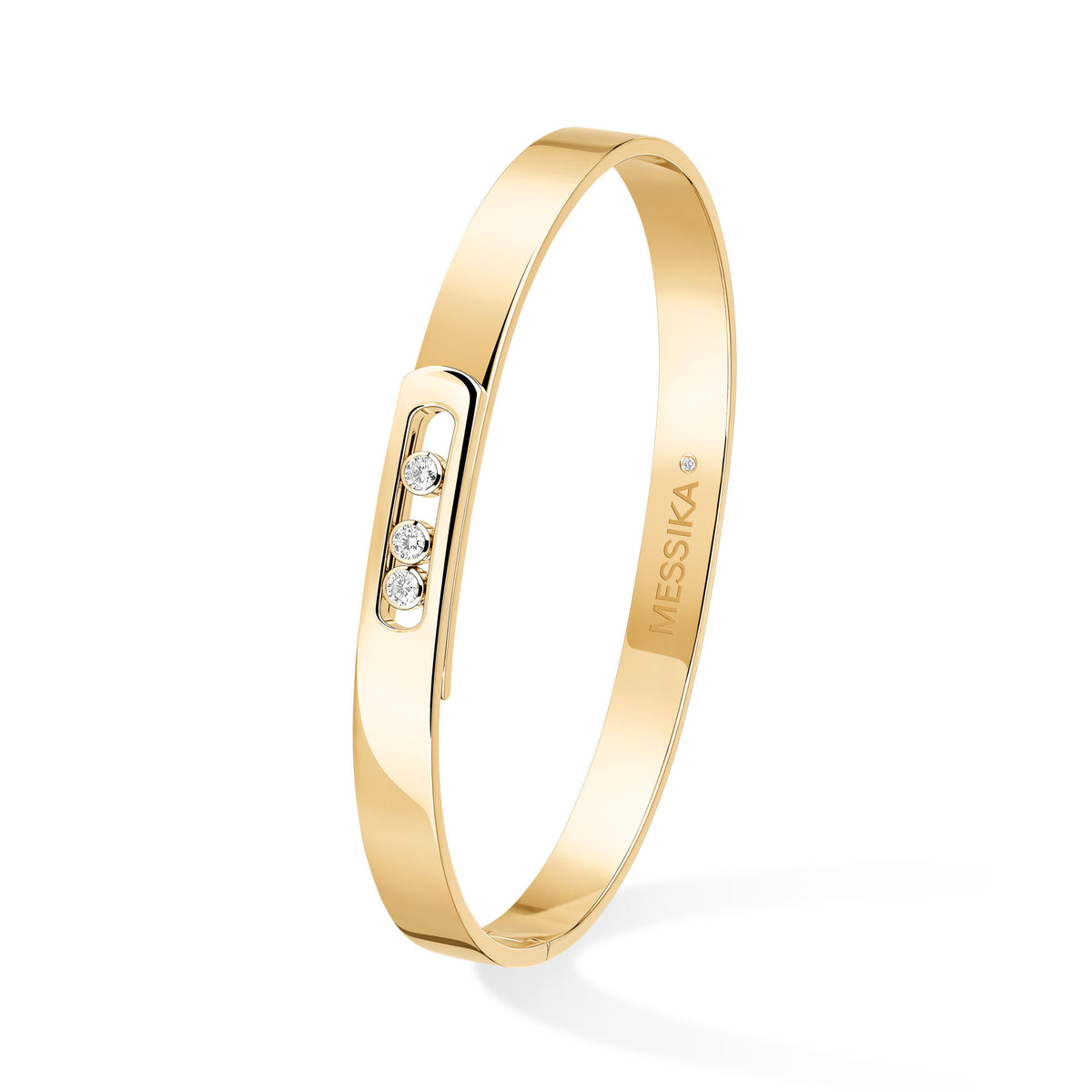 Messika Move Noa Medium 18k Yellow Gold Diamond Bangle Bracelet