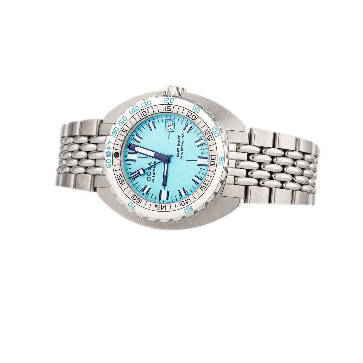 Doxa Sub 300T Aquamarine Stainless Steel Blue Dial 42.5mm 840.10.241.10 Full Set