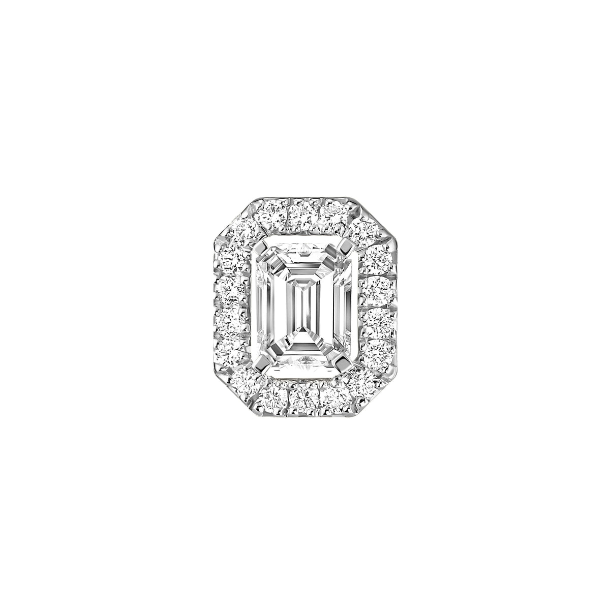 Messika My Twin Small 18k White Gold Diamond Asymmetrical Earrings