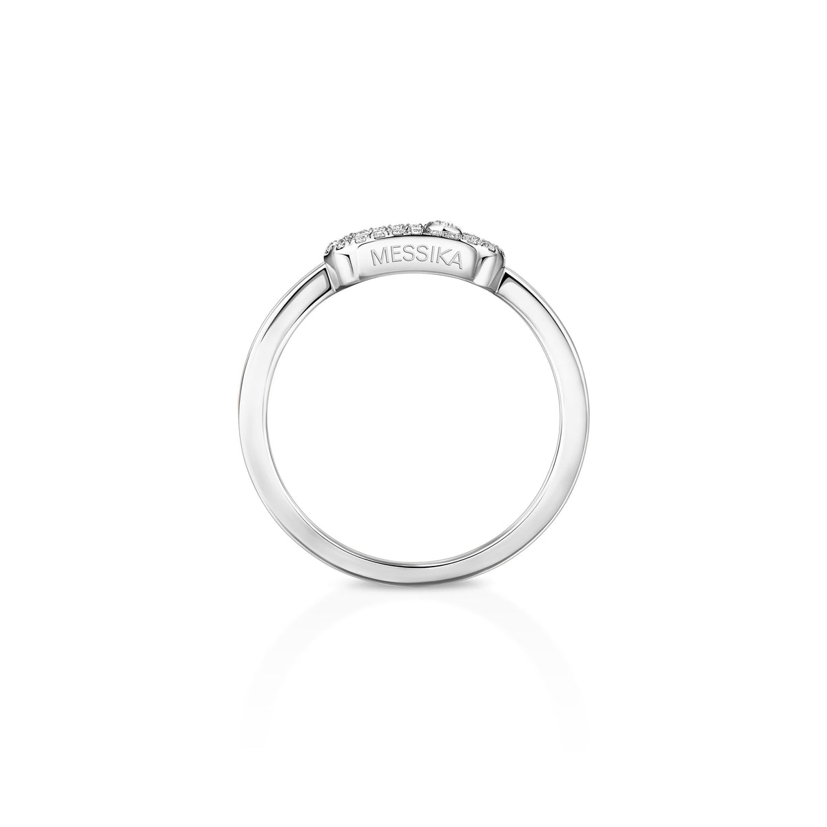 Messika Move Uno 18k White Gold Pavé Diamond Ring