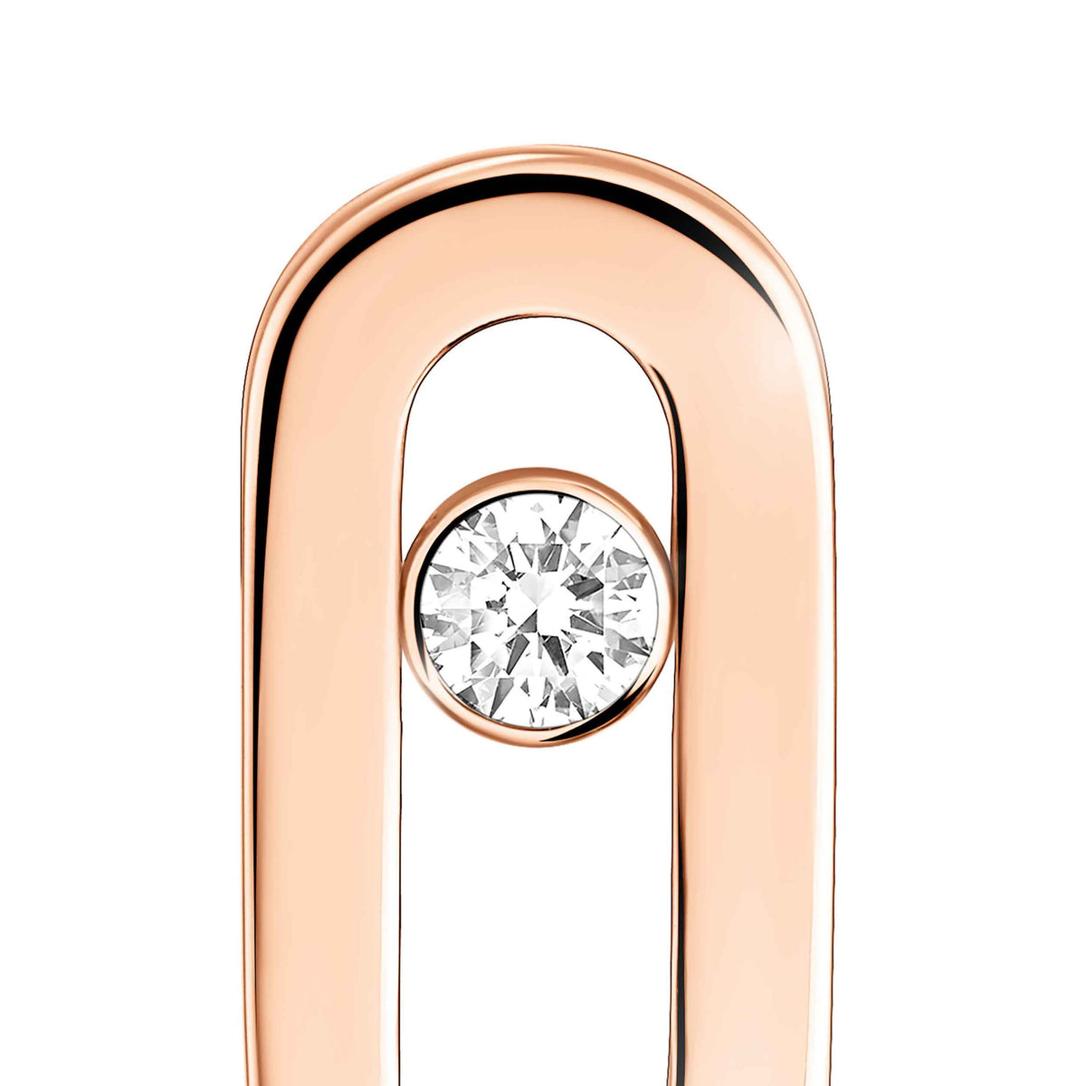 Messika Move Uno 18k Rose Gold Diamond Post Earrings