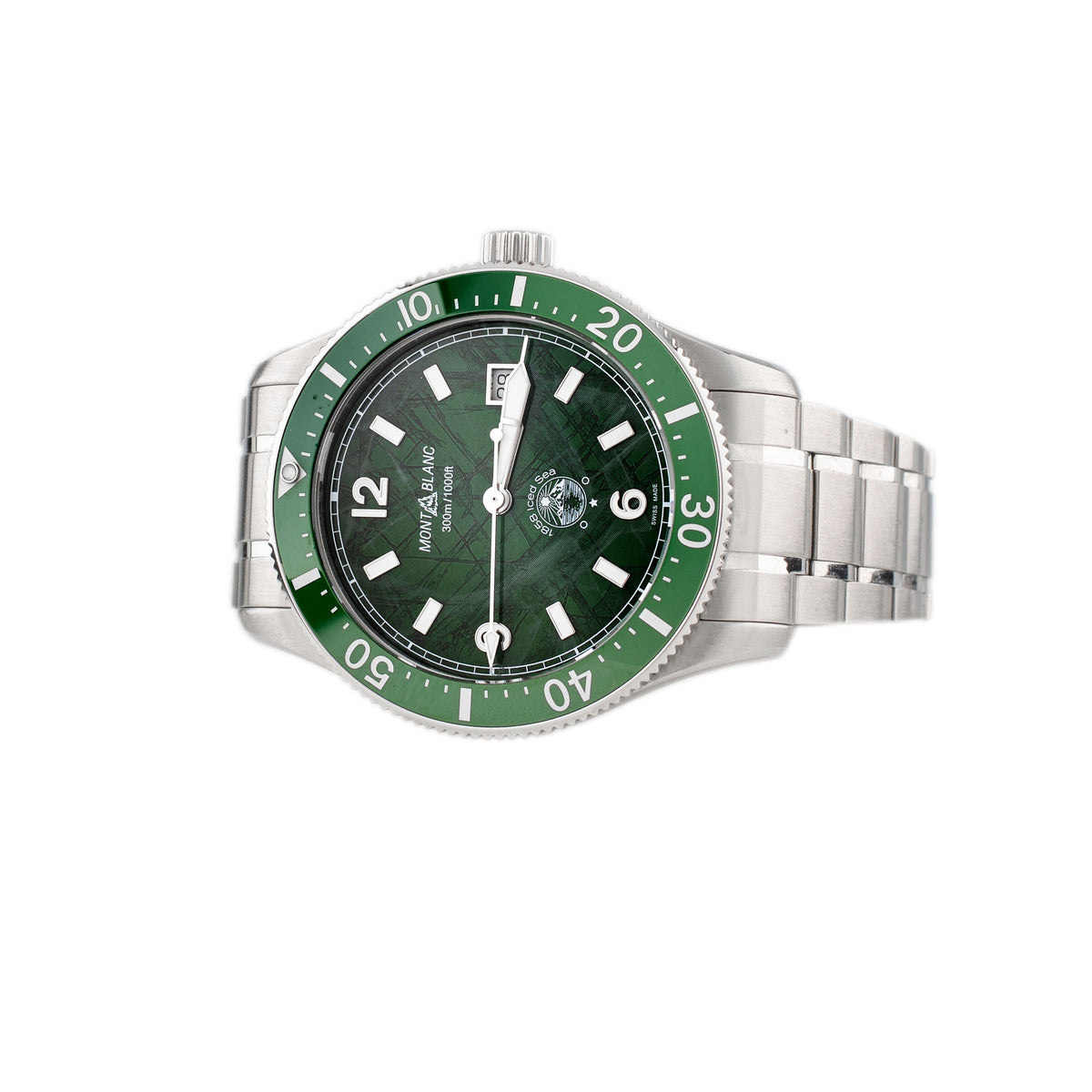 Montblanc Iced Sea Automatic Date Stainless Steel Green Dial 41mm MB129373