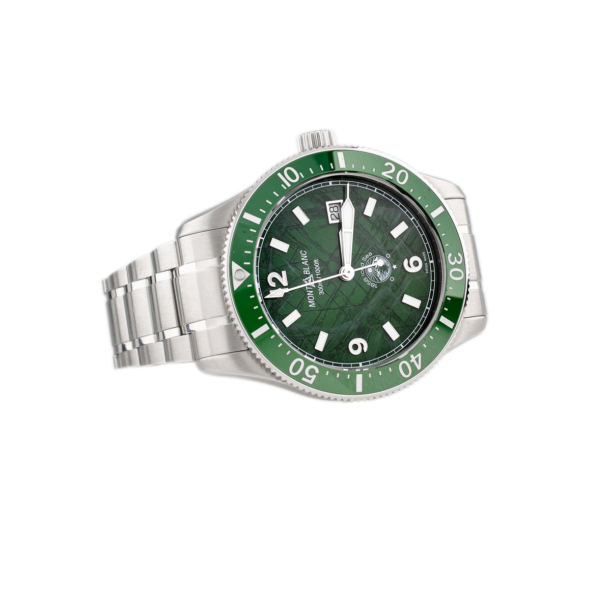 Montblanc Iced Sea Automatic Date Stainless Steel Green Dial 41mm MB129373