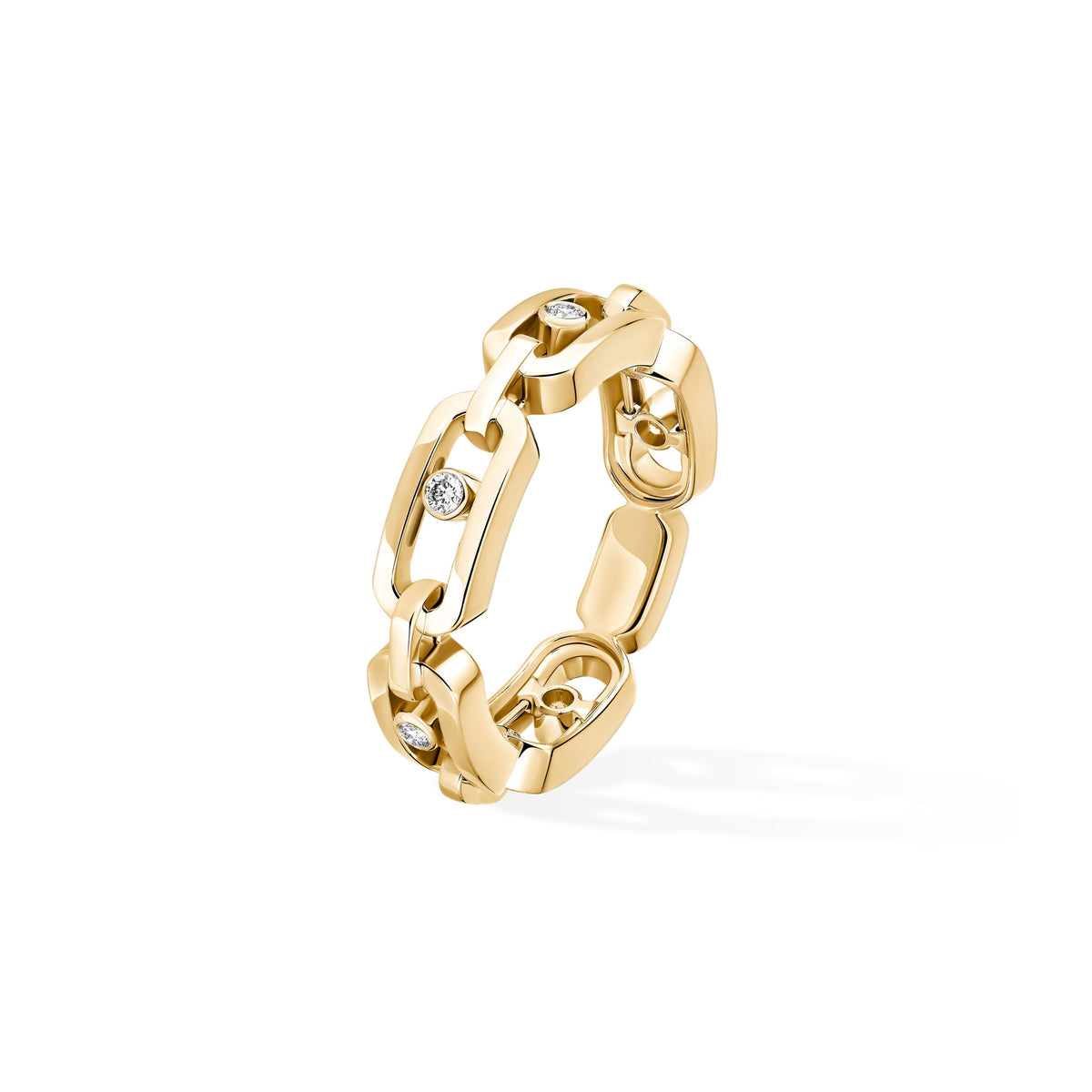 Messika Move Link 18k Yellow Gold Diamond Ring
