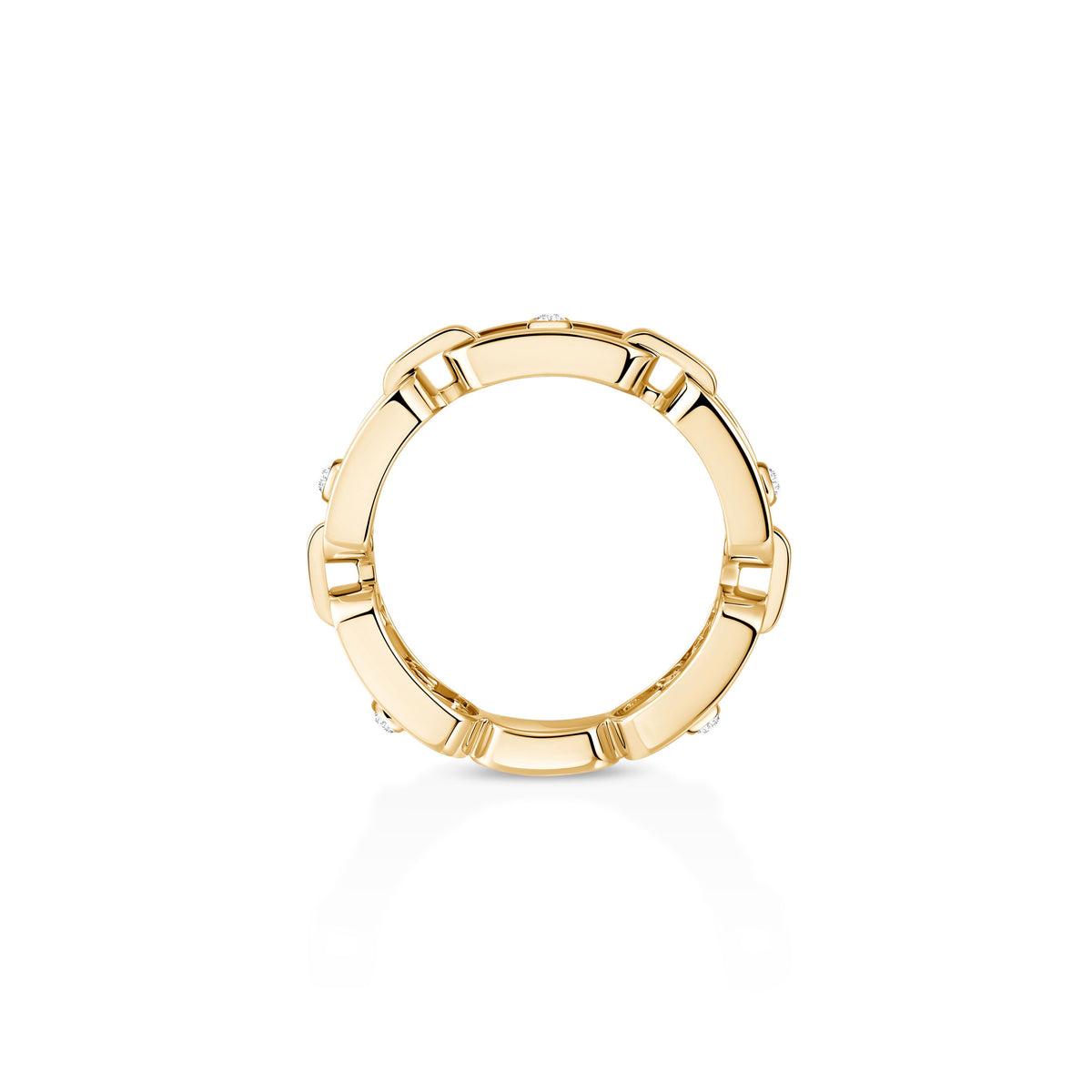 Messika Move Link 18k Yellow Gold Diamond Ring