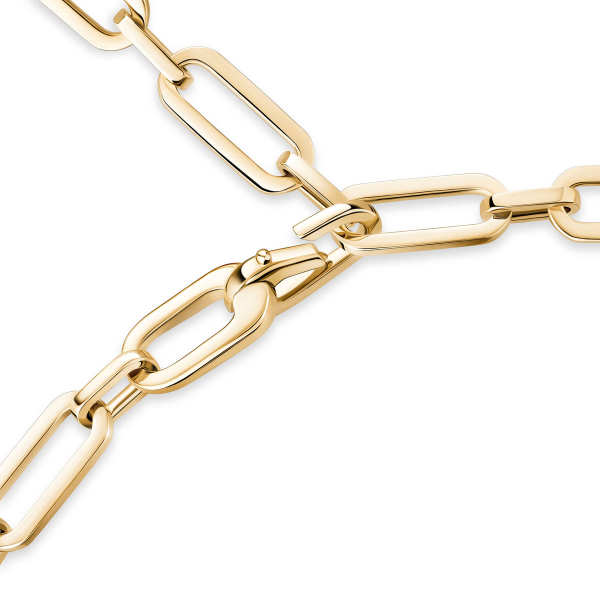 Messika Move Link 18k Yellow Gold Diamond Necklace with Single Pavé Link