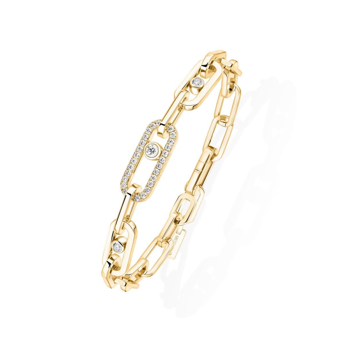 Messika Move Link 18k Yellow Gold Diamond Bracelet
