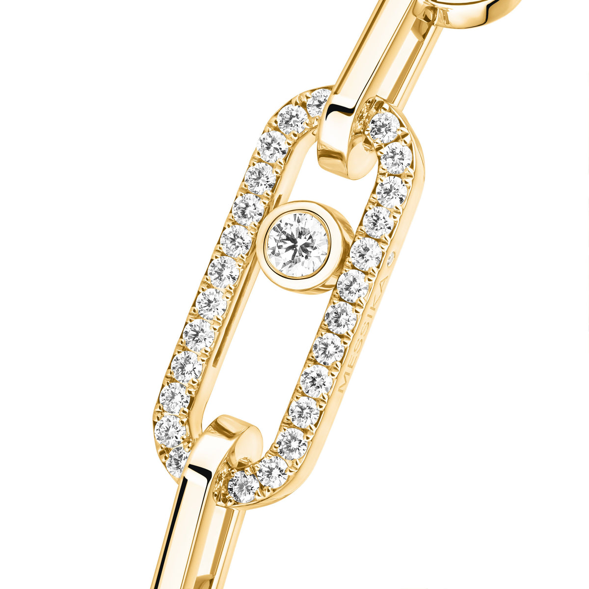 Messika Move Link 18k Yellow Gold Diamond Bracelet