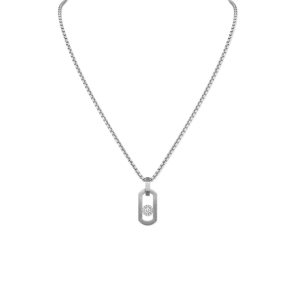 Messika So Move Titanium Diamond Pendant with Round Box Chain