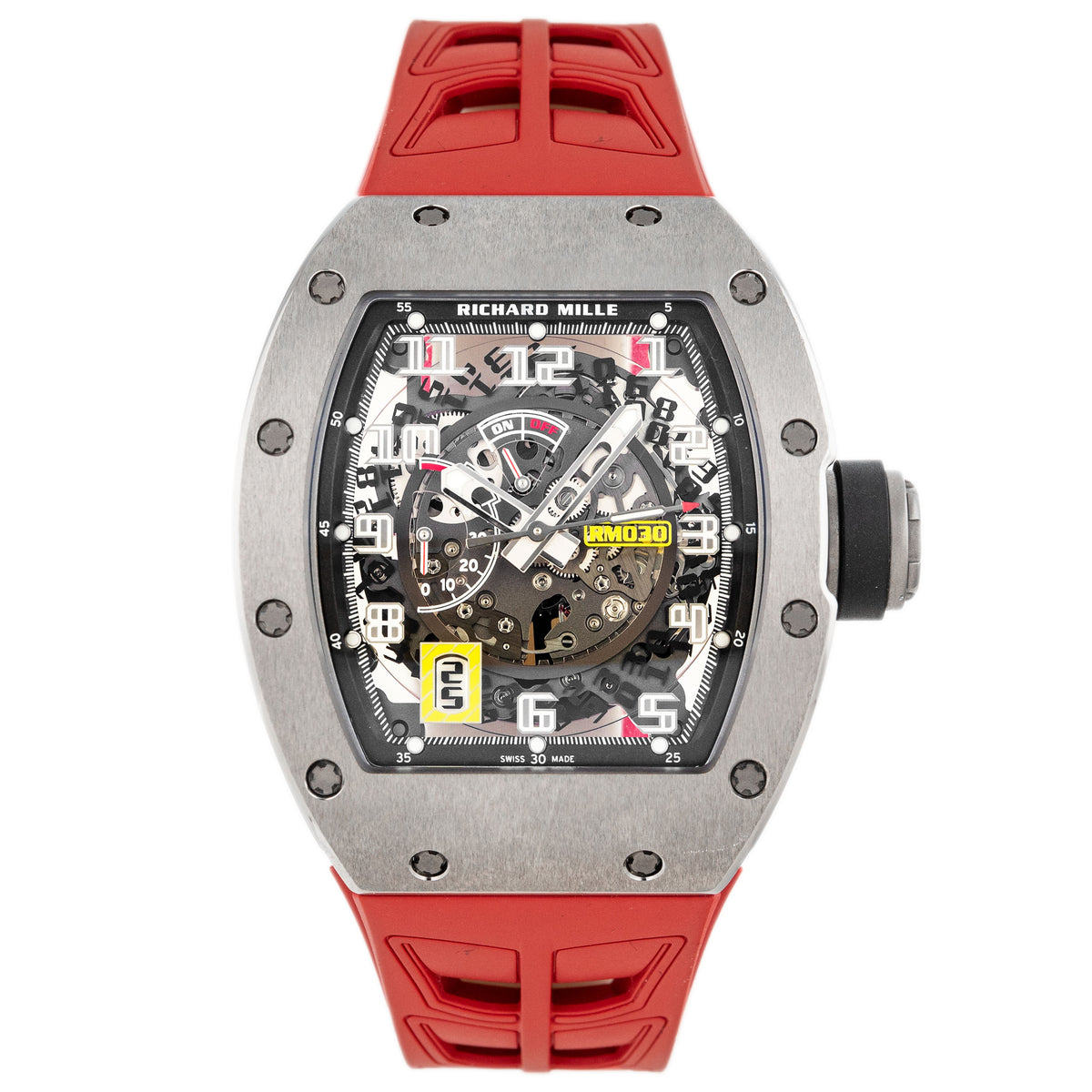 Richard Mille RM030 Titanium Skeleton Dial 42.7x50mm RM030 Full Set
