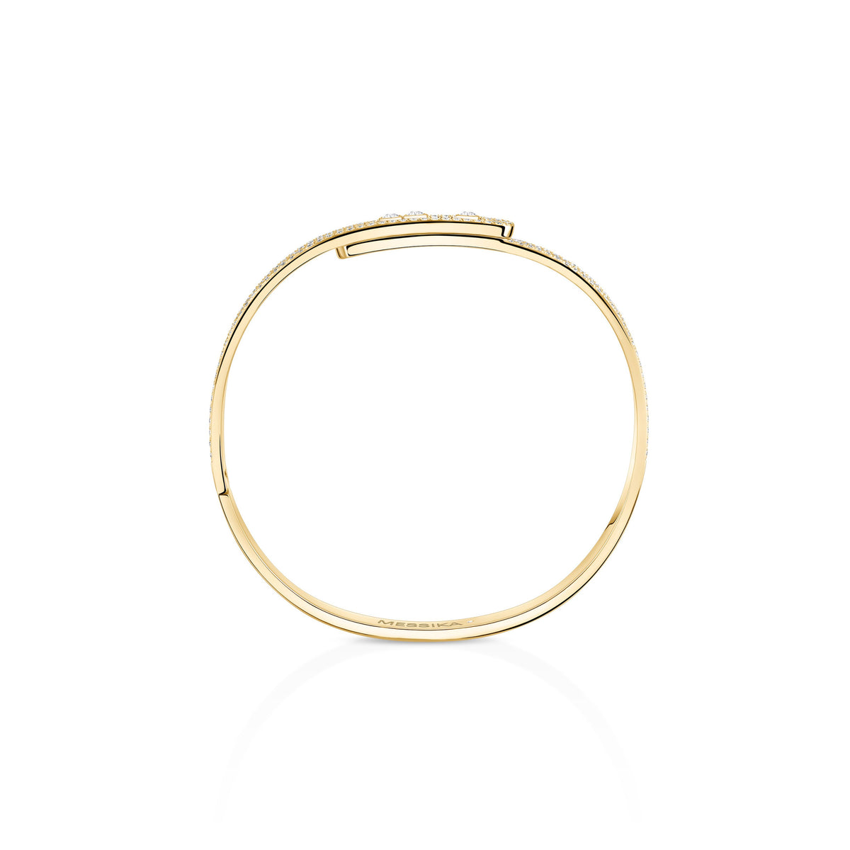Messika Move Noa Medium 18k Yellow Gold Pavé Diamond Bangle Bracelet