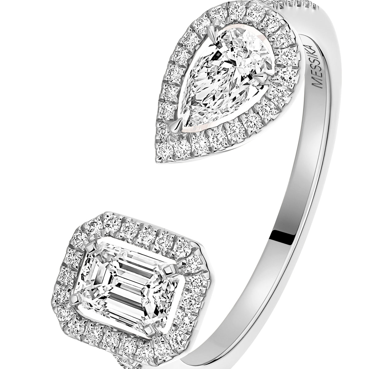 Messika My Twin Medium 18k White Gold Diamond Toi et Moi Ring