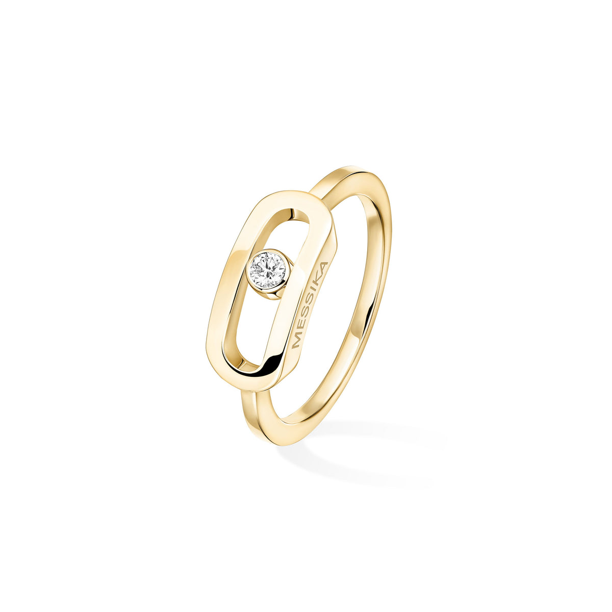 Messika Move Uno Large 18k Yellow Gold Diamond Ring