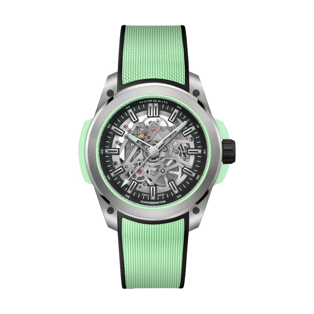 Norqain Wild One Skeleton Mint Watch, 42mm Skeleton Dial, N3000.26T01.