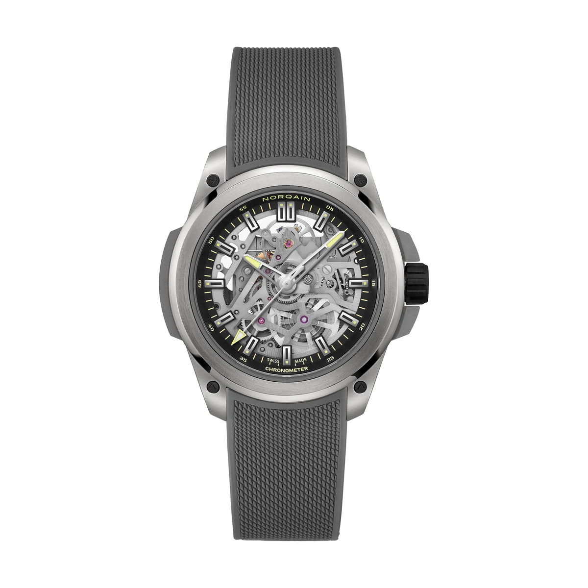 Norqain Wild One Skeleton Titanium Watch, 39mm Skeleton Dial, N3001.26T01.B01.R02