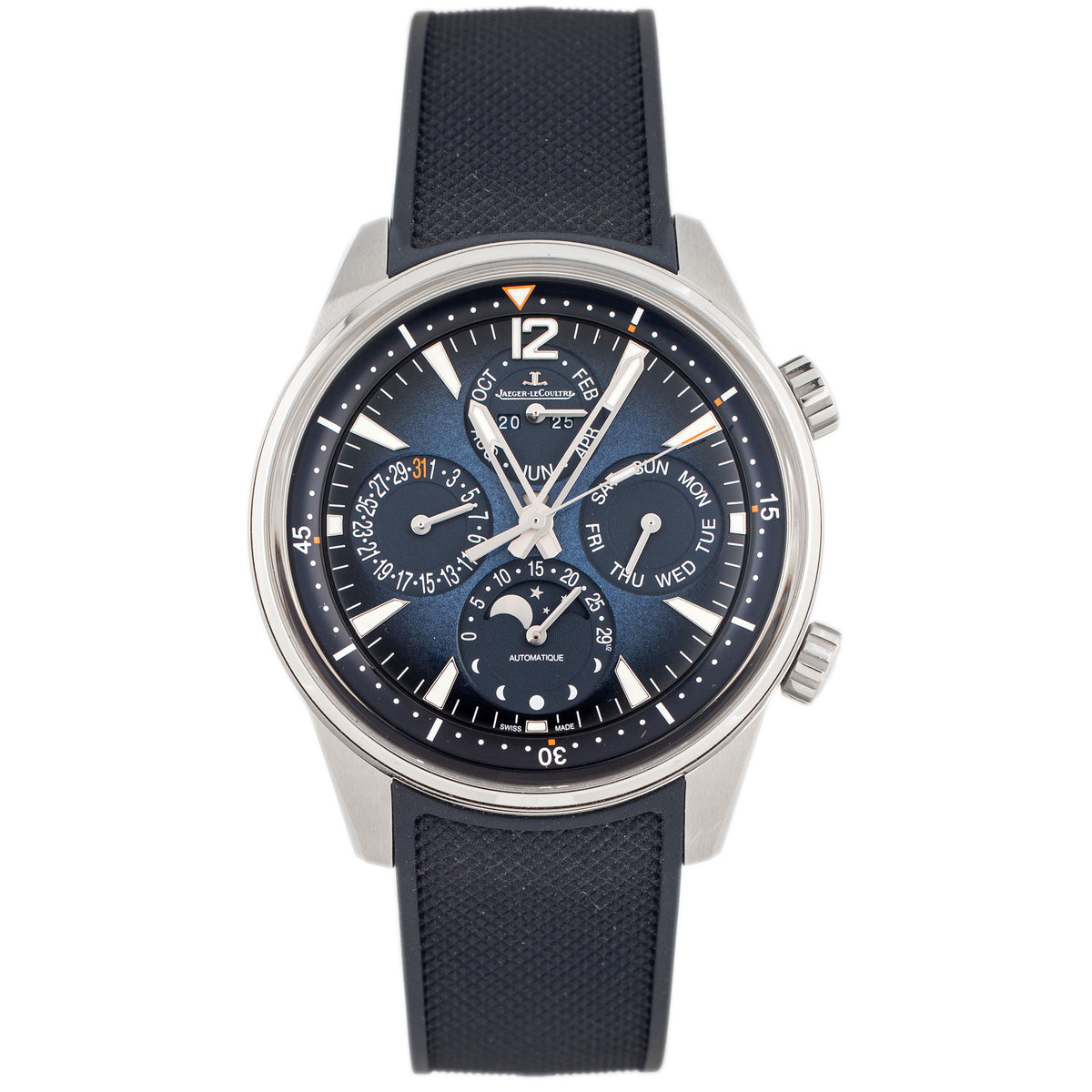 Jaeger-LeCoultre Polaris Perpetual Calendar Stainless Steel Blue Dial 42mm Q9088180 Full Set