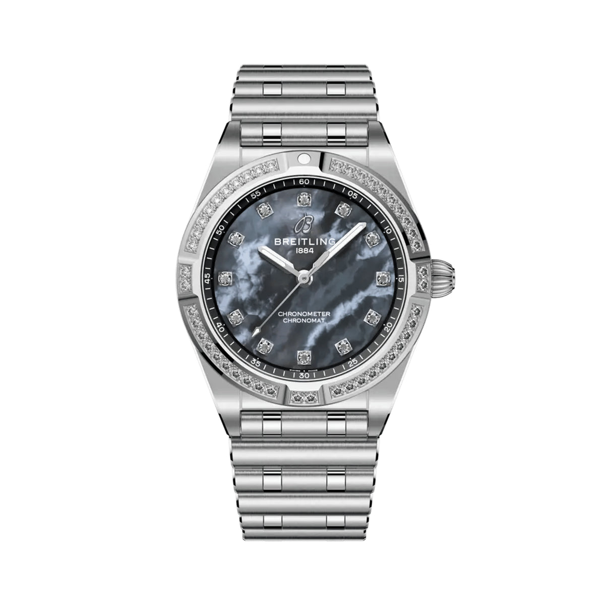 Breitling Chronomat 28 Watch, 28mm Gray Mother of Pearl Dial, A72310531G1A1