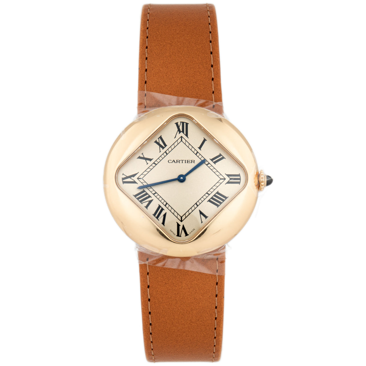Cartier Pebble Yellow Gold Beige Dial 36mm WGPB0003 Full Set