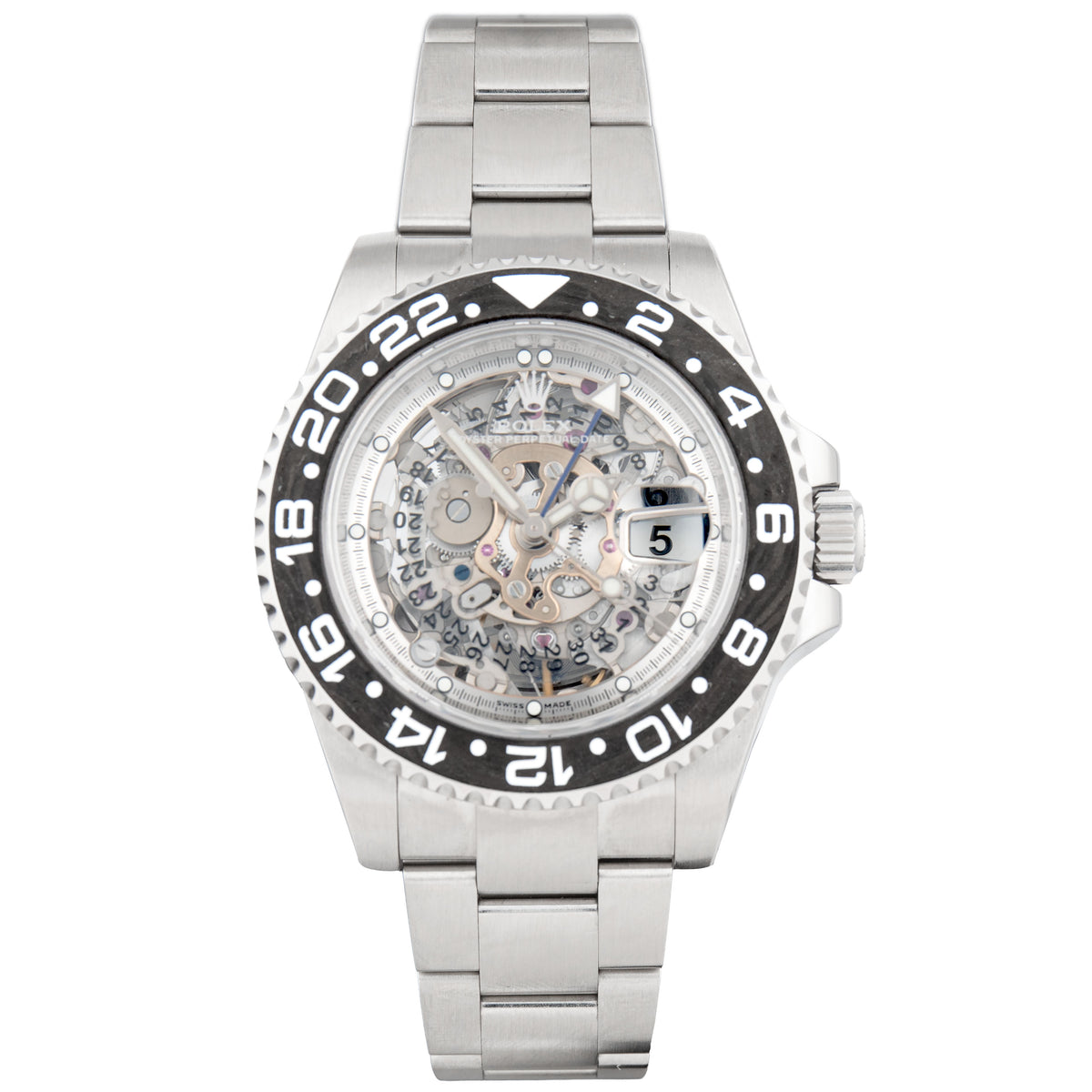 Rolex GMT-Master II Artisans De Geneve Stainless Steel Skeleton Dial 40mm 116710 Full Set