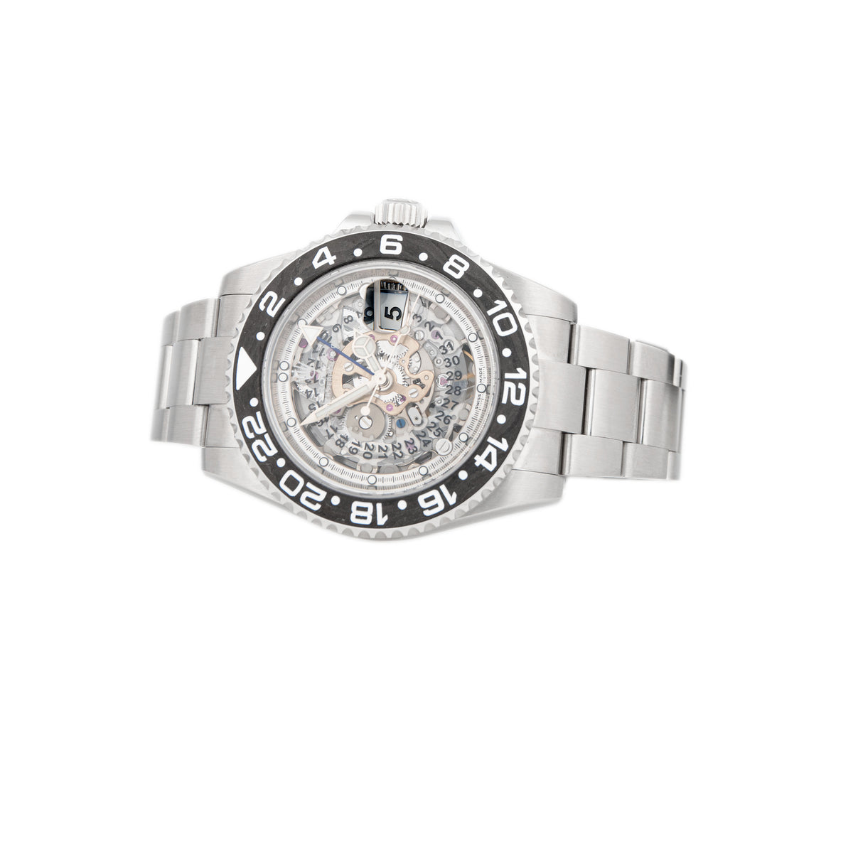 Rolex GMT-Master II Artisans De Geneve Stainless Steel Skeleton Dial 40mm 116710 Full Set