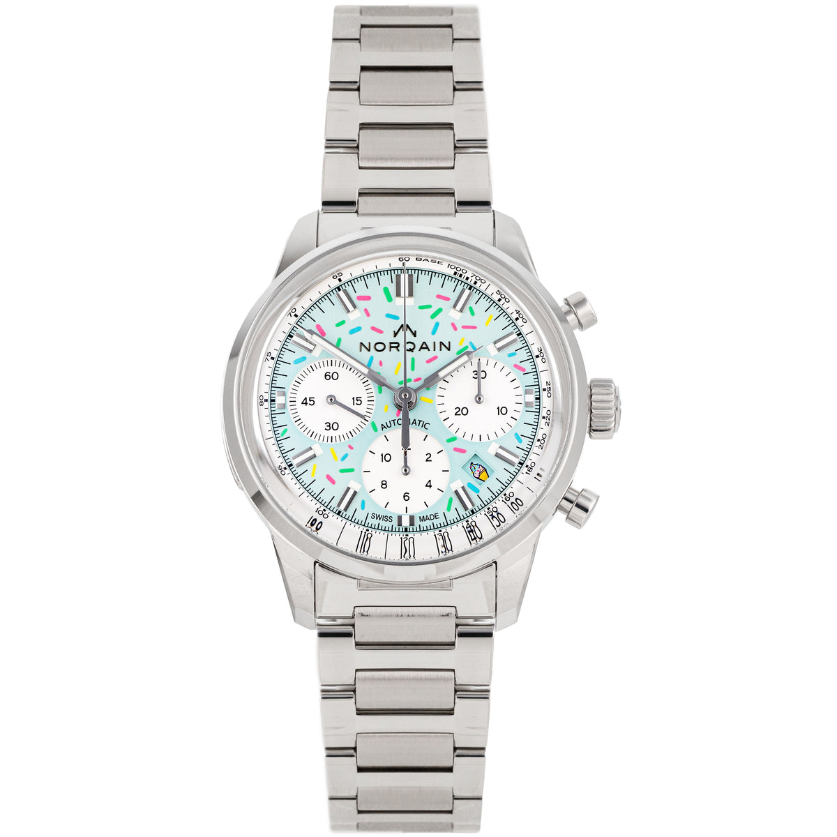 Norqain Freedom Chrono Enjoy Life Sprinkles Stainless Steel Blue Dial 40mm N2201.19S04.A01